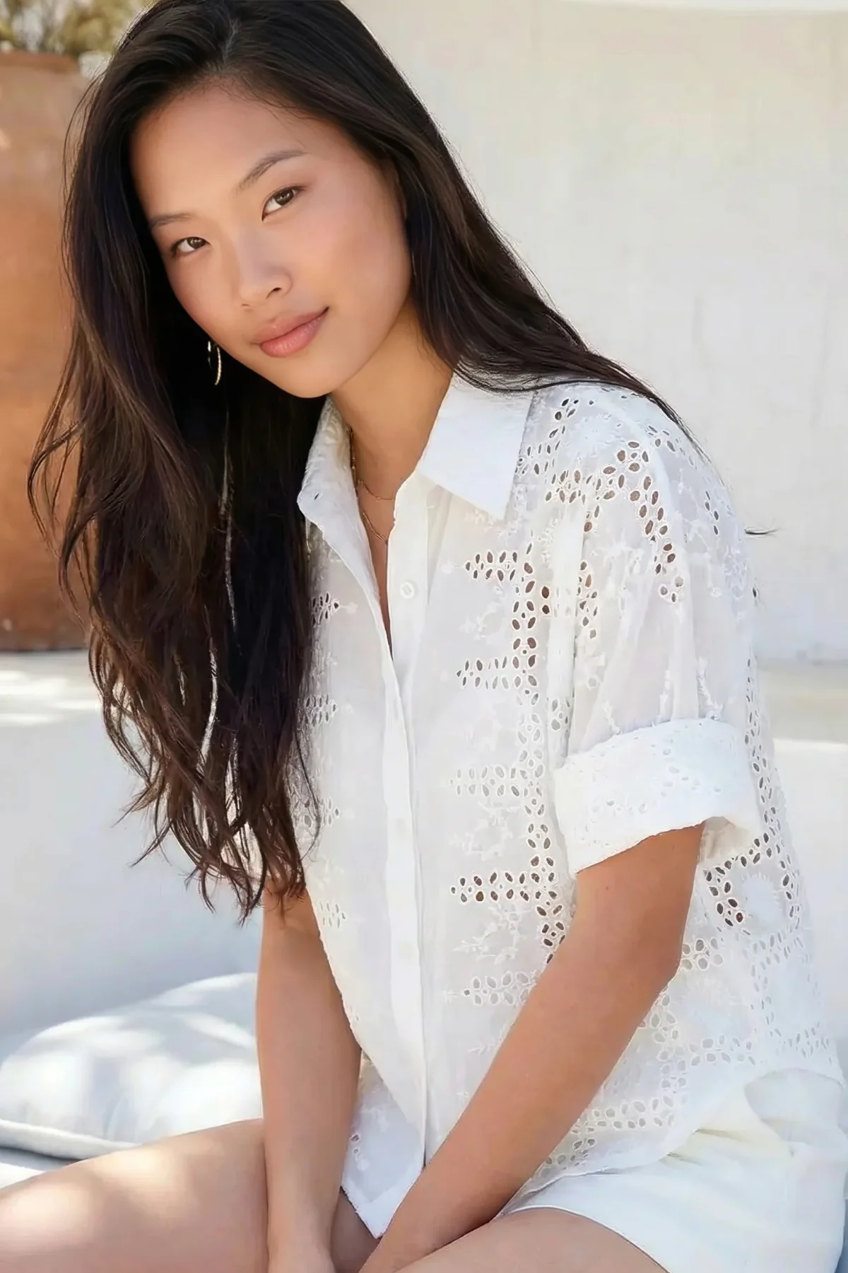 Alisa Eyelet Top