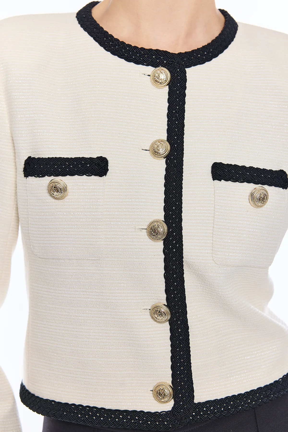 Amber Contrast Combo Tweed Jacket - Image 3