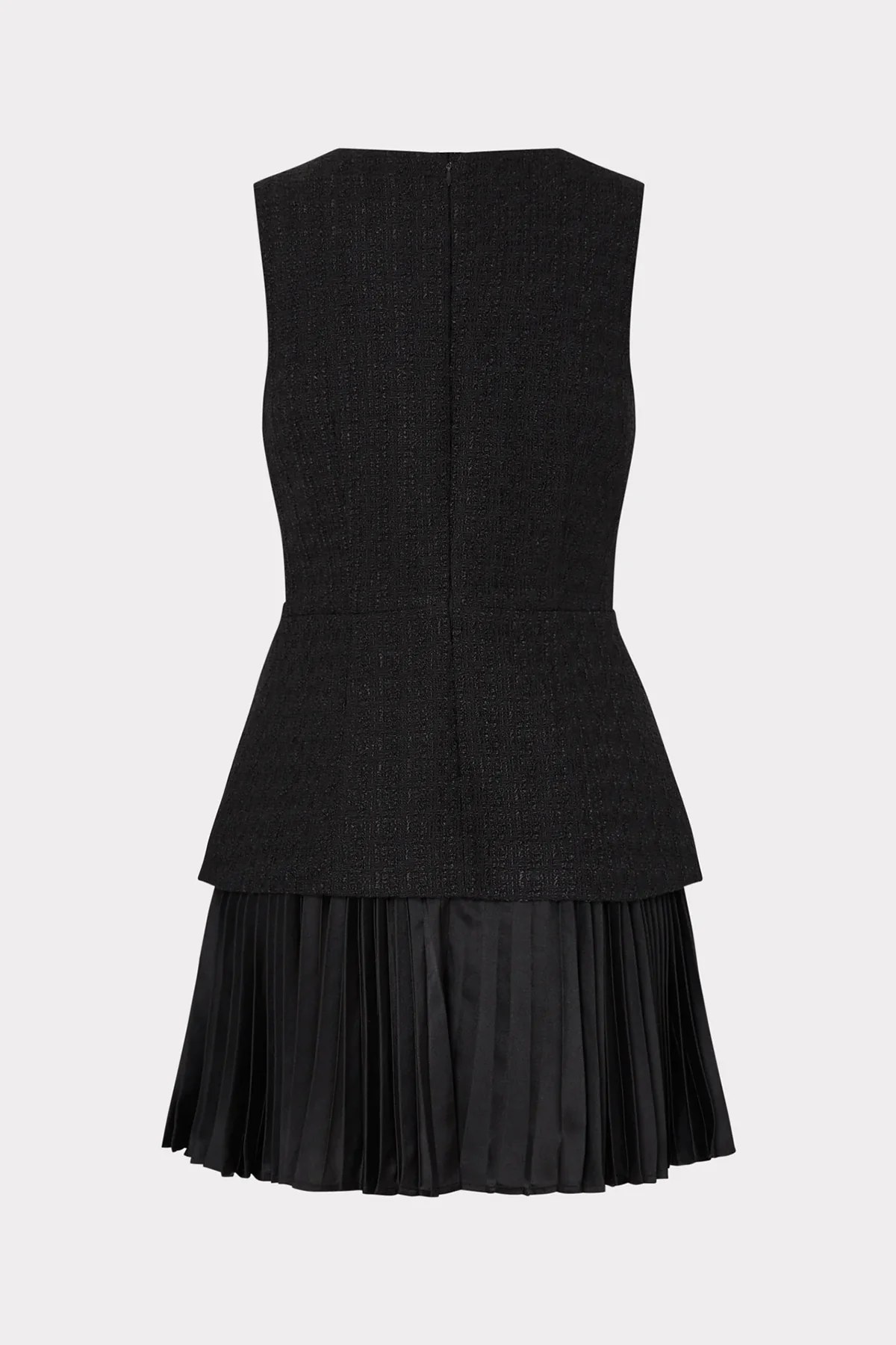 Boucle Mixed Media Mini Dress - Image 4