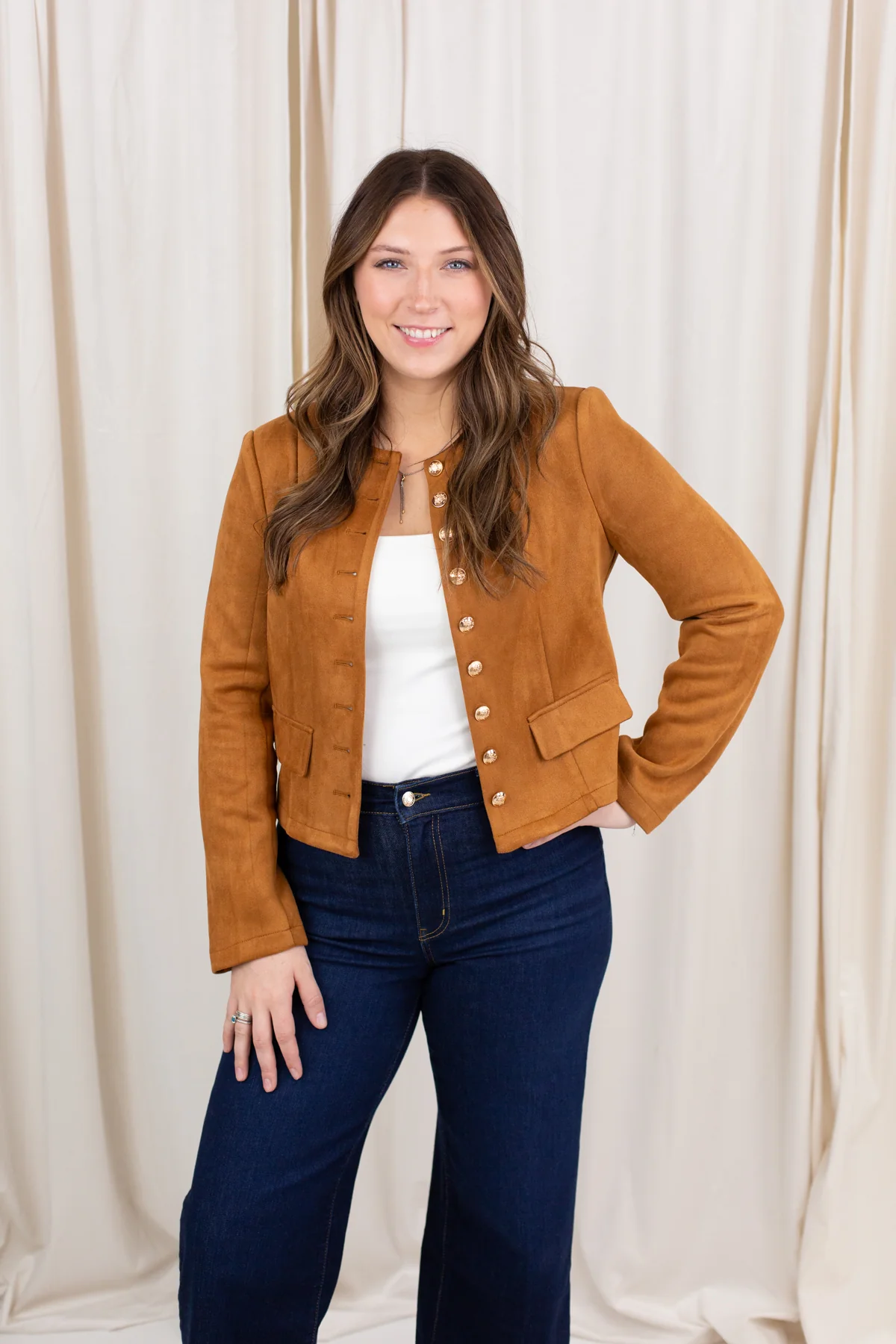 Button Down Suede Jacket - Image 2