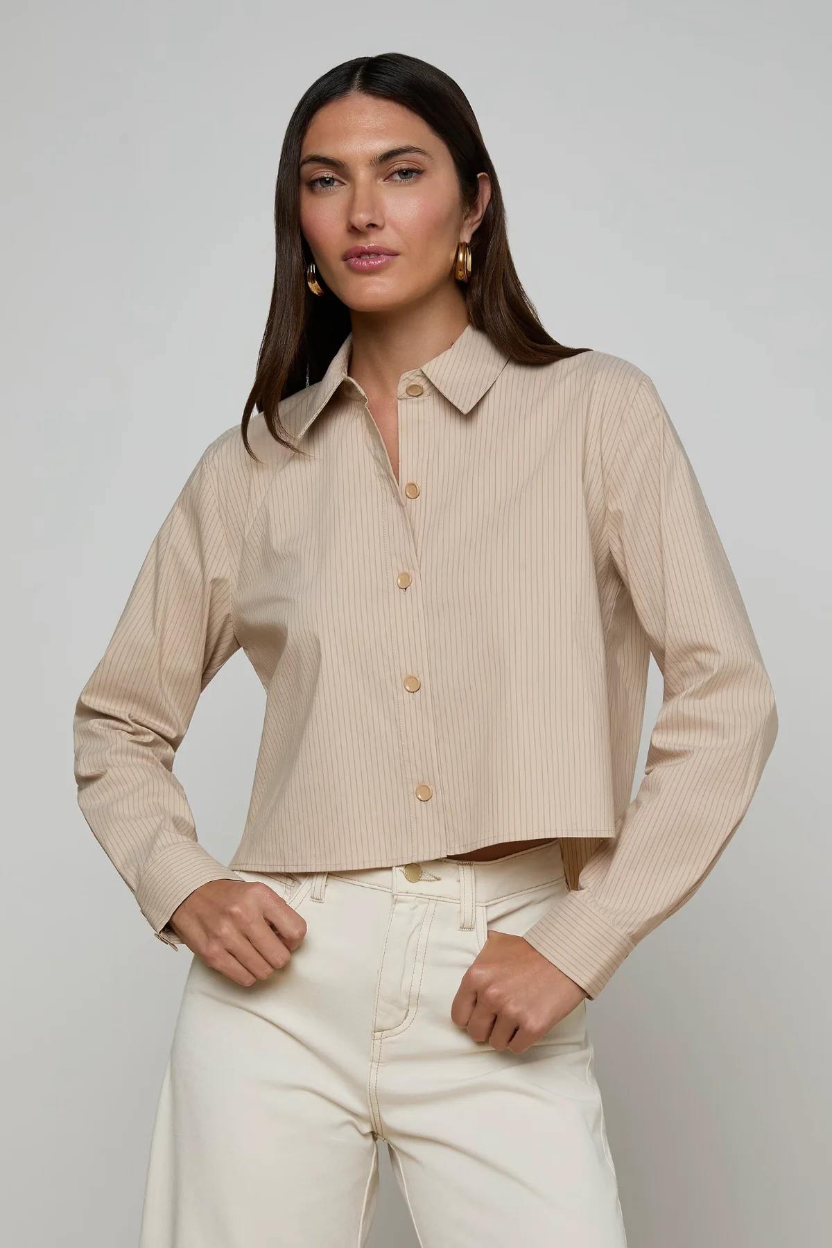 Cosette Crop Hi Low Shirt