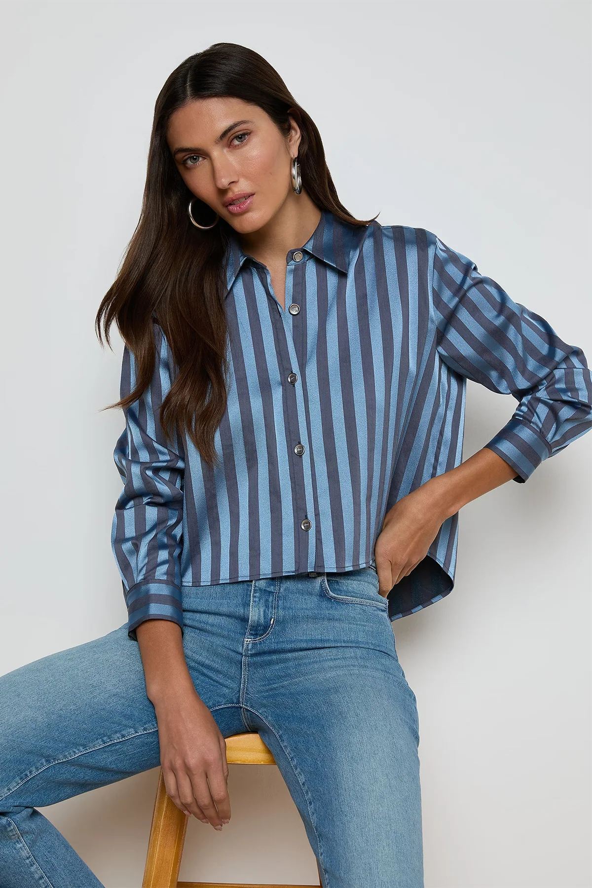 Cosette Crop Hi Low Shirt