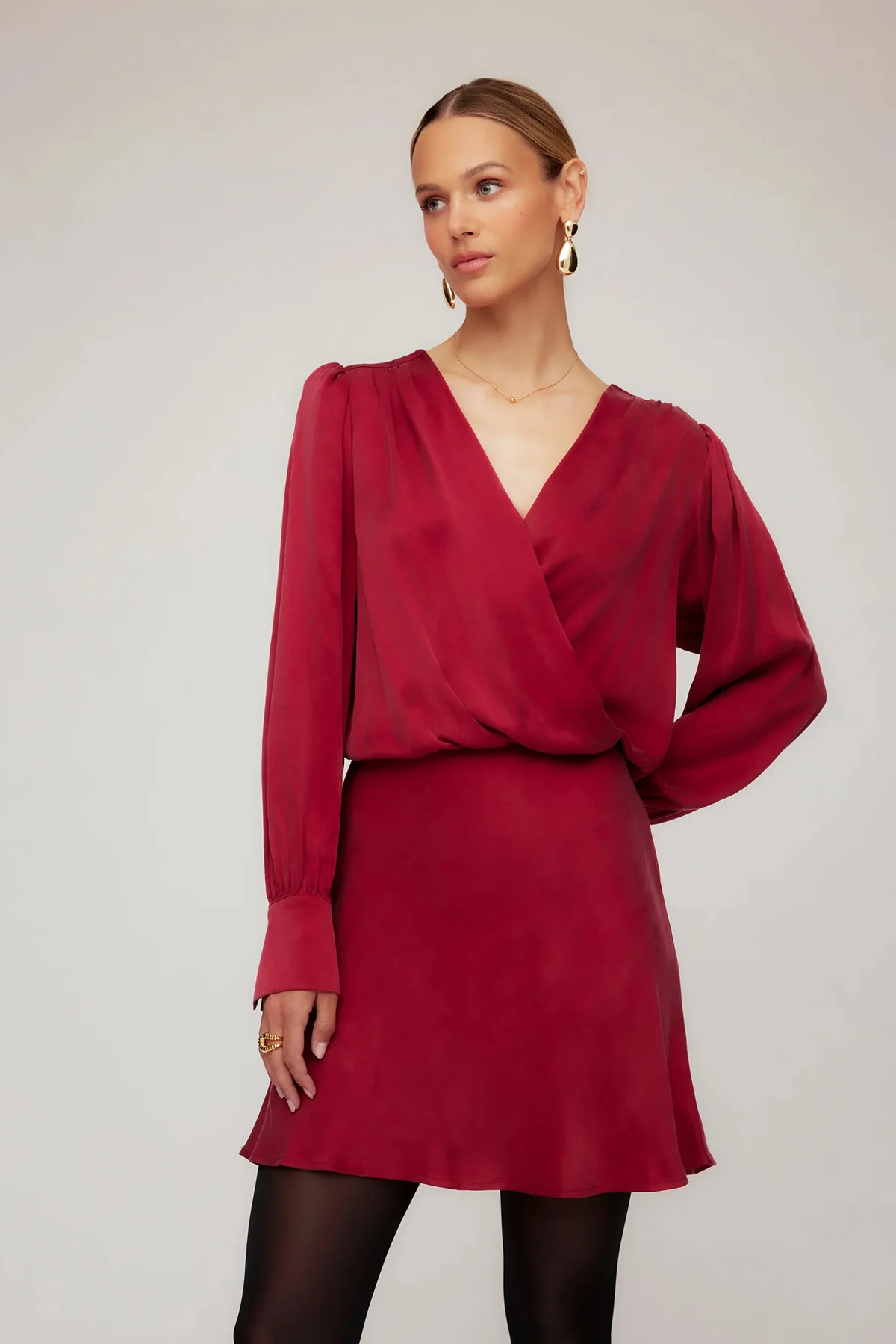 Denise Drape Front Dress - Image 2