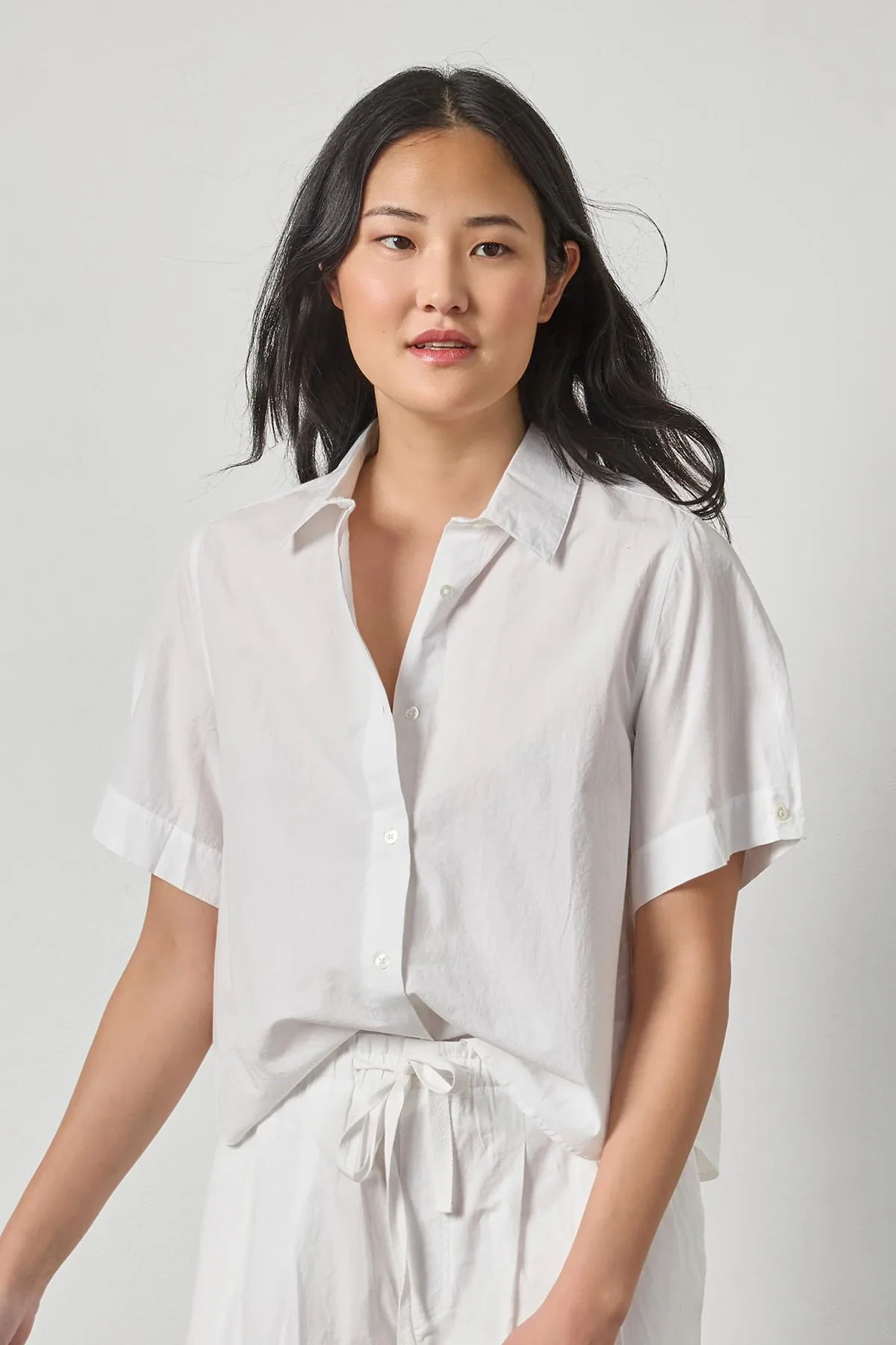 Folded Sleeve Button Down