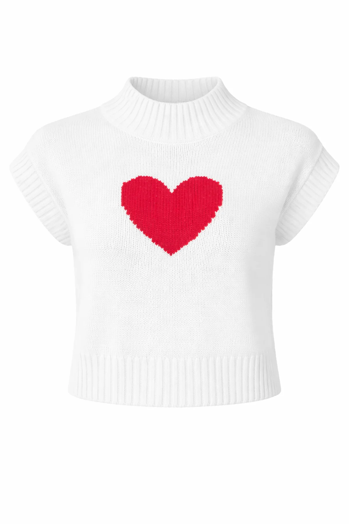 Heart Short Sleeve Sweater - Image 2