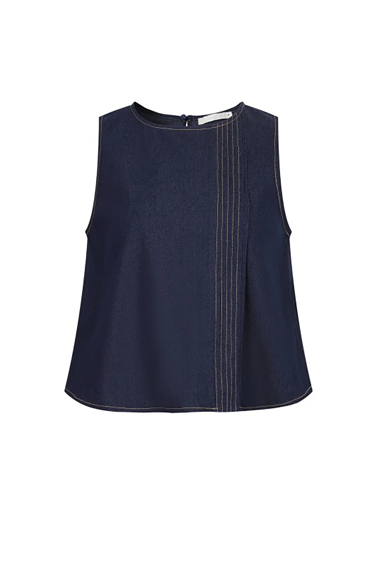 Indigo Denim Sleeveless Top
