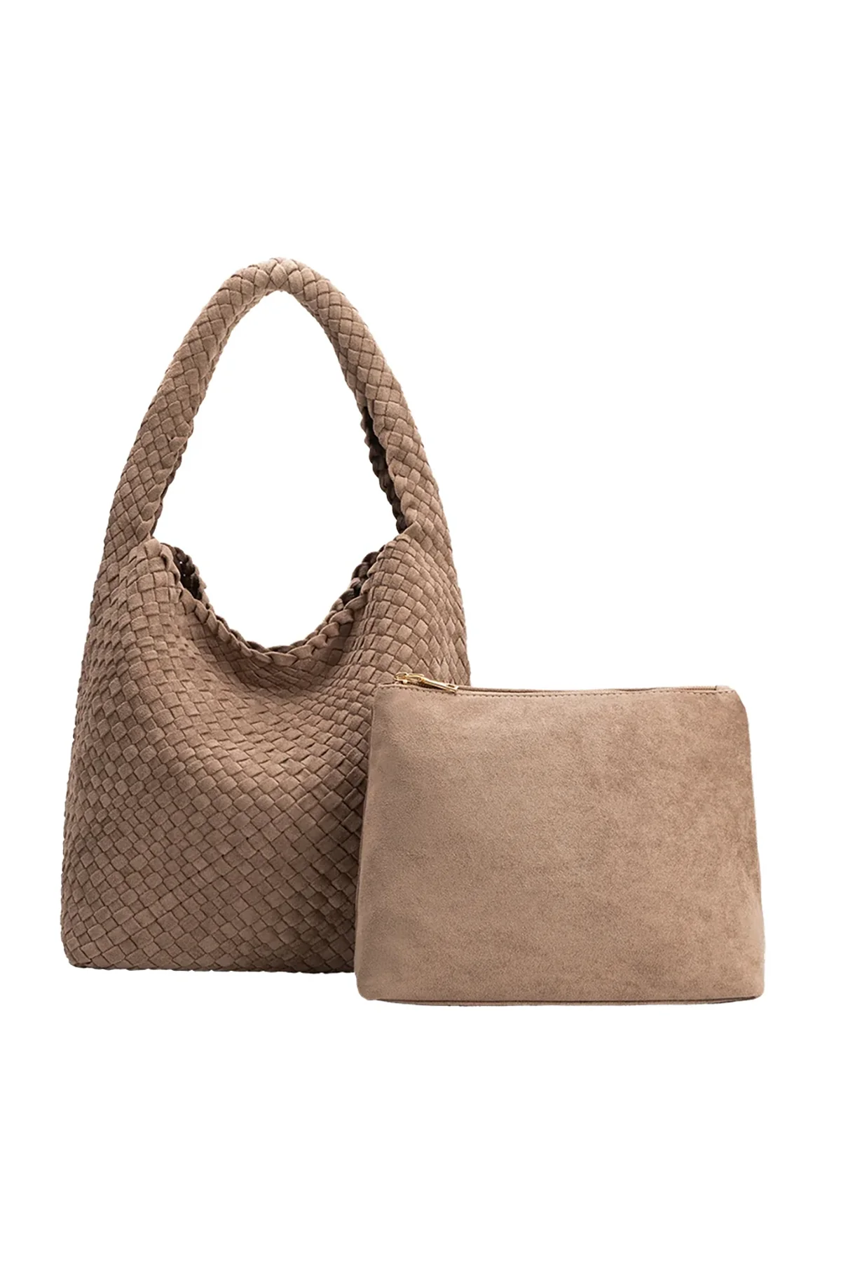 Johanna Clay Suede Recycled Vegan Shoulder Bag - Image 3