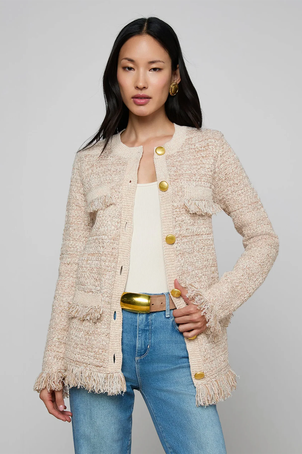 Kastoria Fringe Trm Cardi