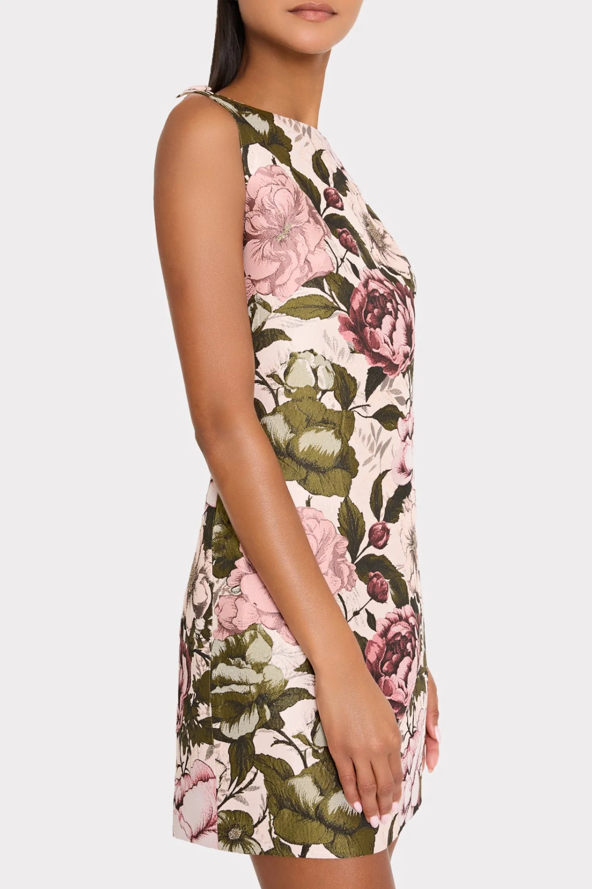 Lane Floral Jacquard Mini Dress - Image 4