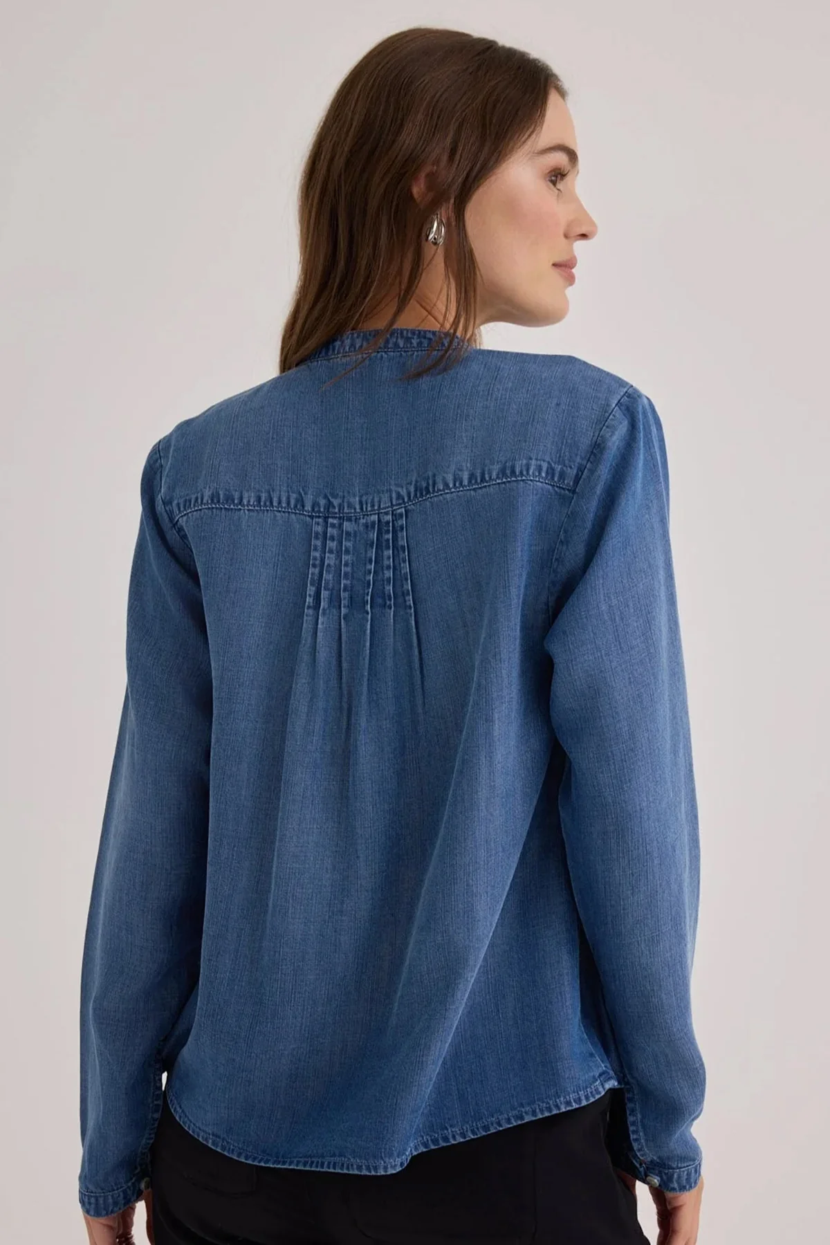 Long Sleeve Pintuck Pullover - Image 3