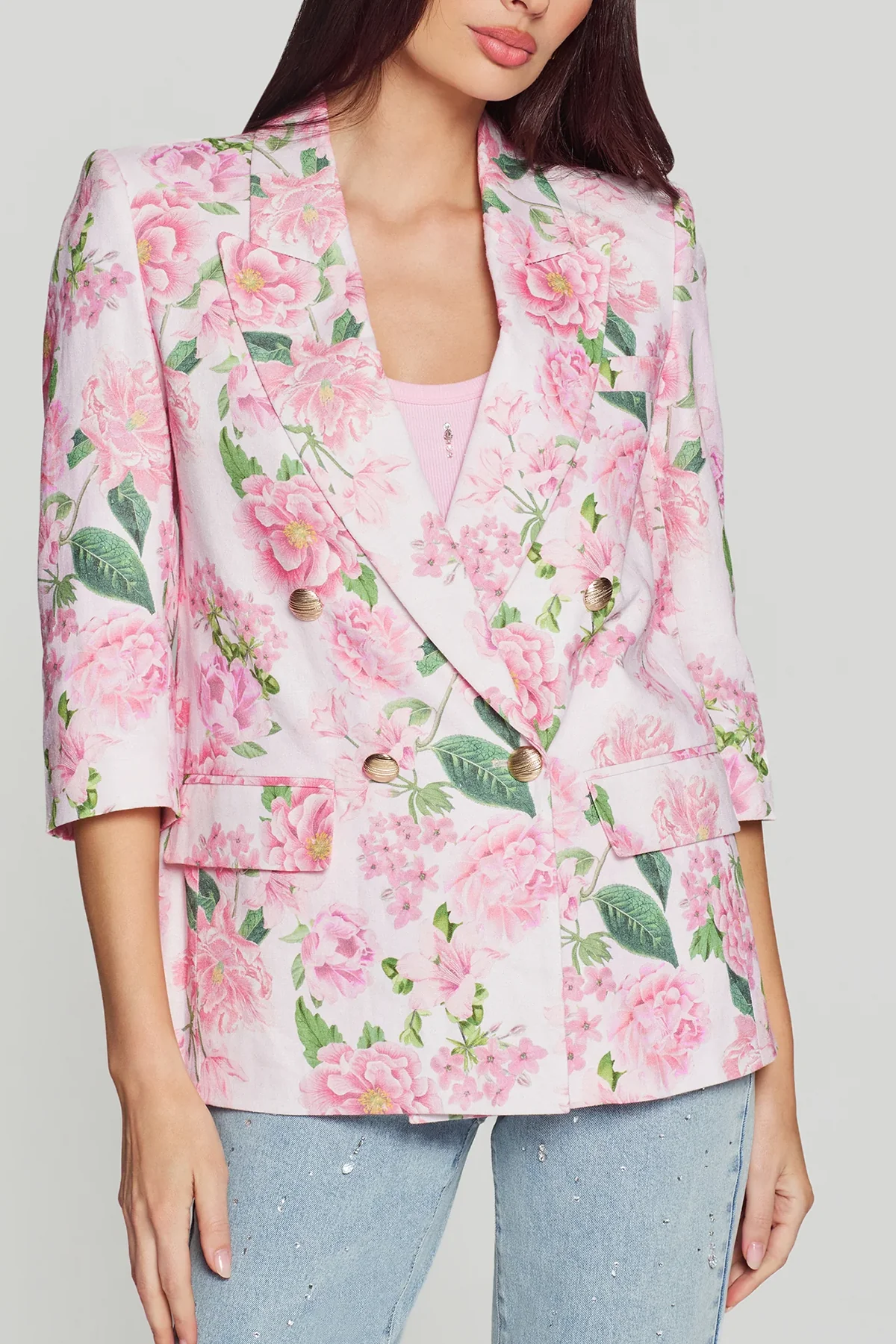Maren Floral Linen Blazer
