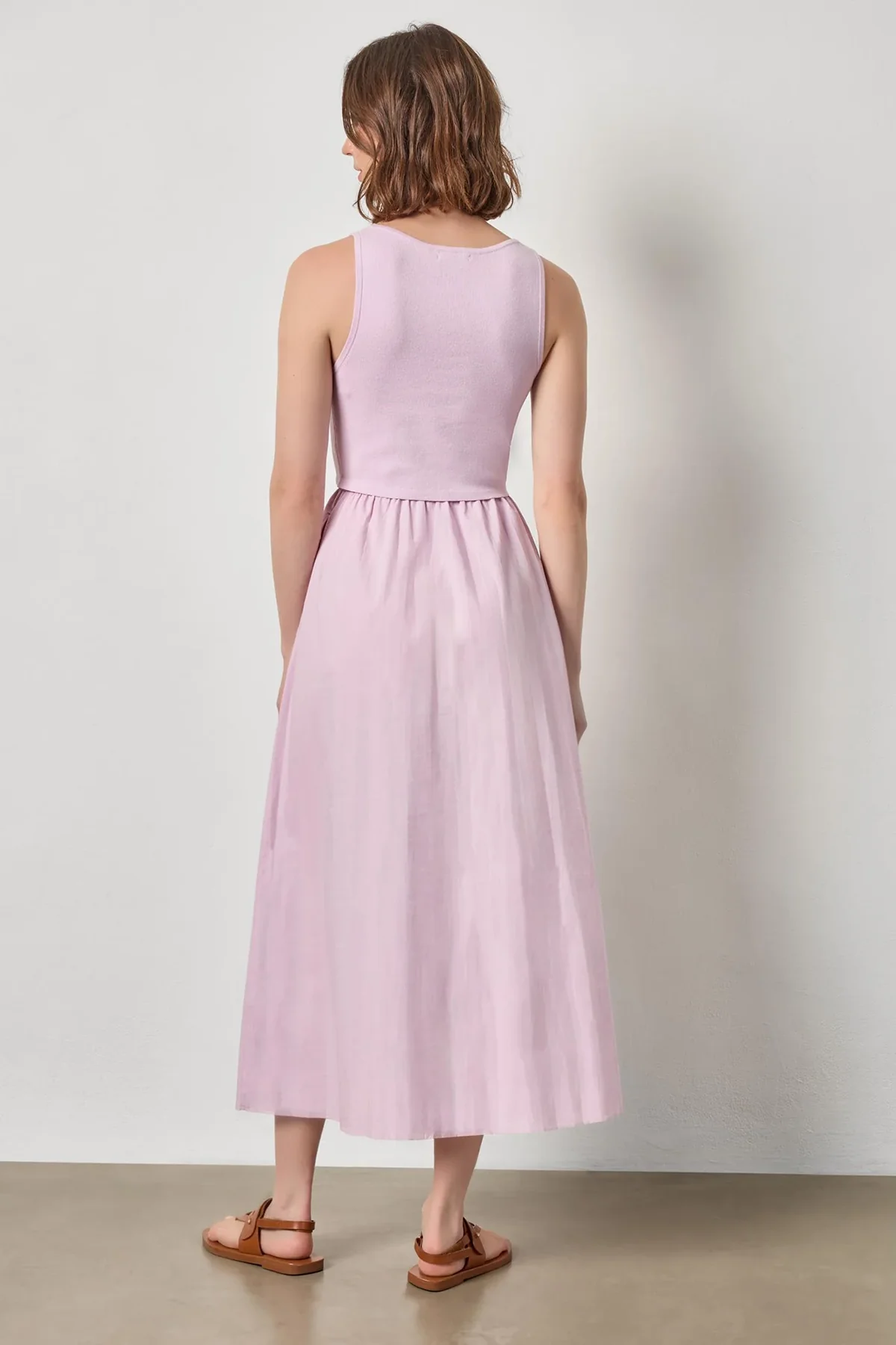 Mixed Media Scoop Neck Dress - Image 2