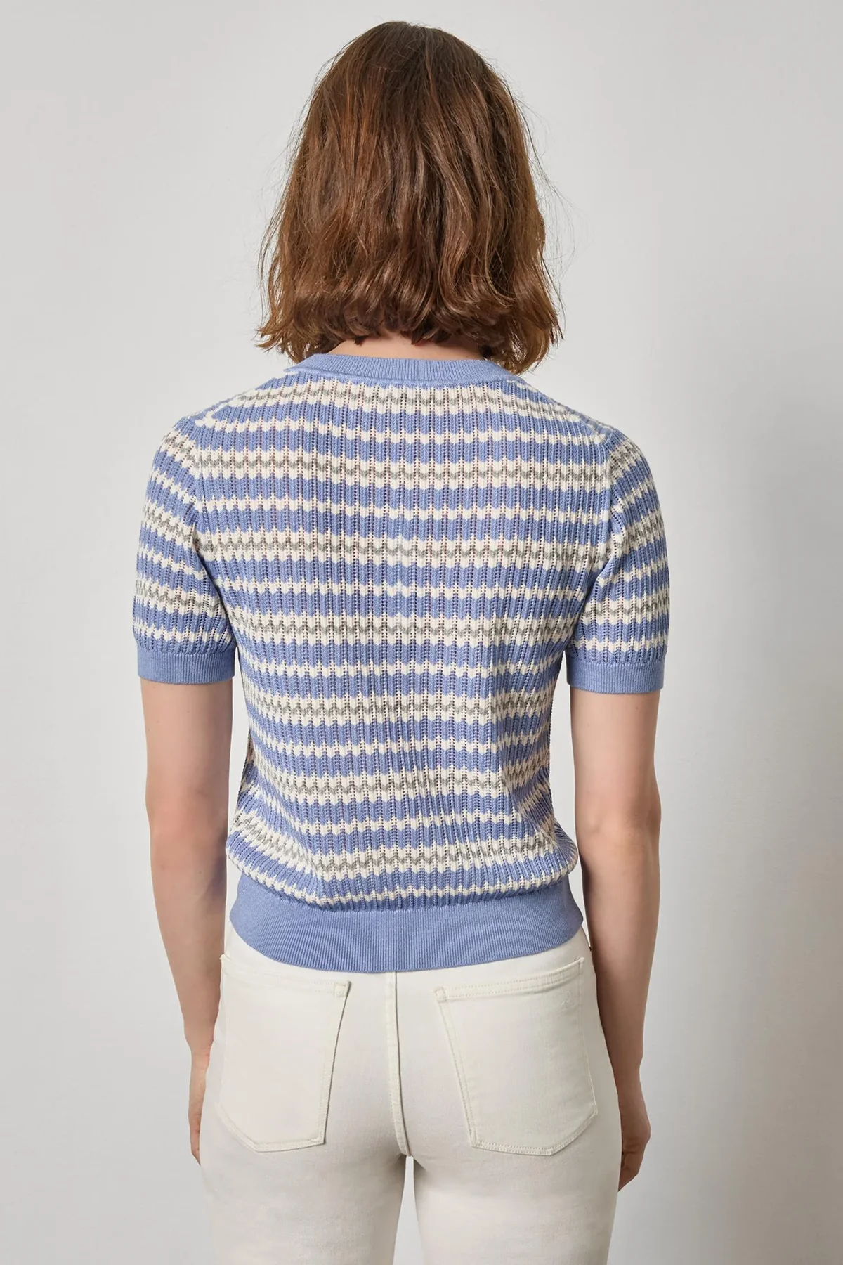 Novelty Stripe Crewneck Sweater - Image 2