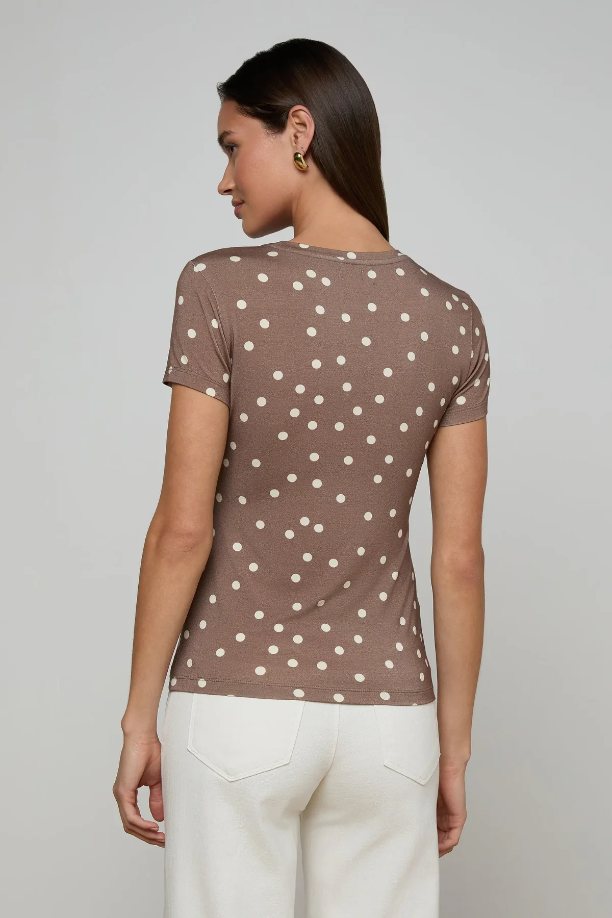 Ressi Short Sleeve Crew Polka Dot Tee - Image 2