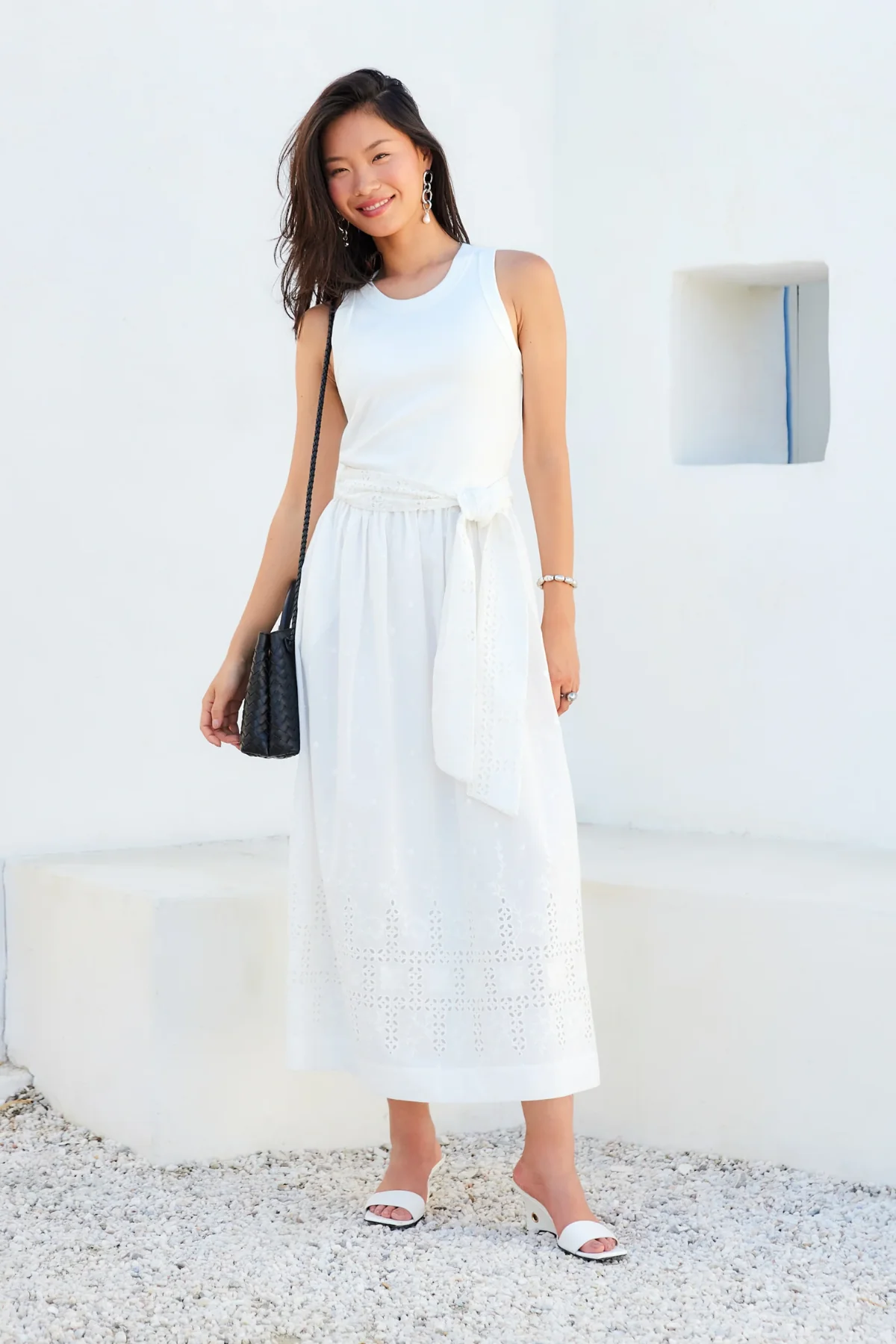Seline Contrast Midi Dress