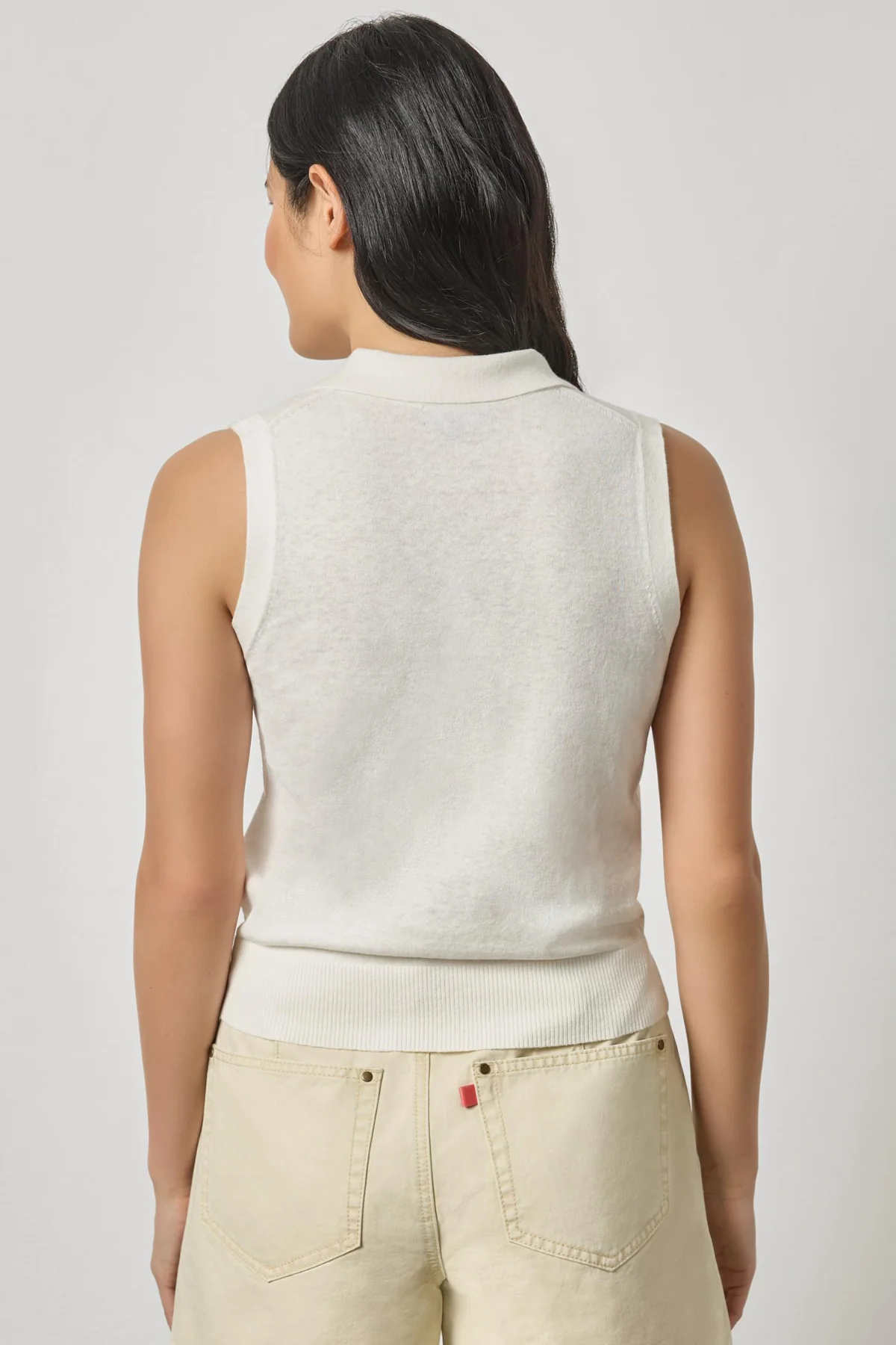 Sleeveless Polo Sweater - Image 2