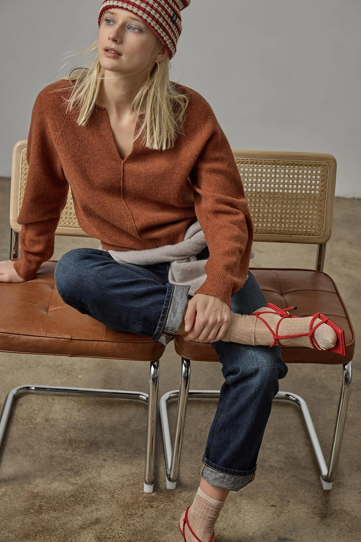 Split Neck Raglan Pullover