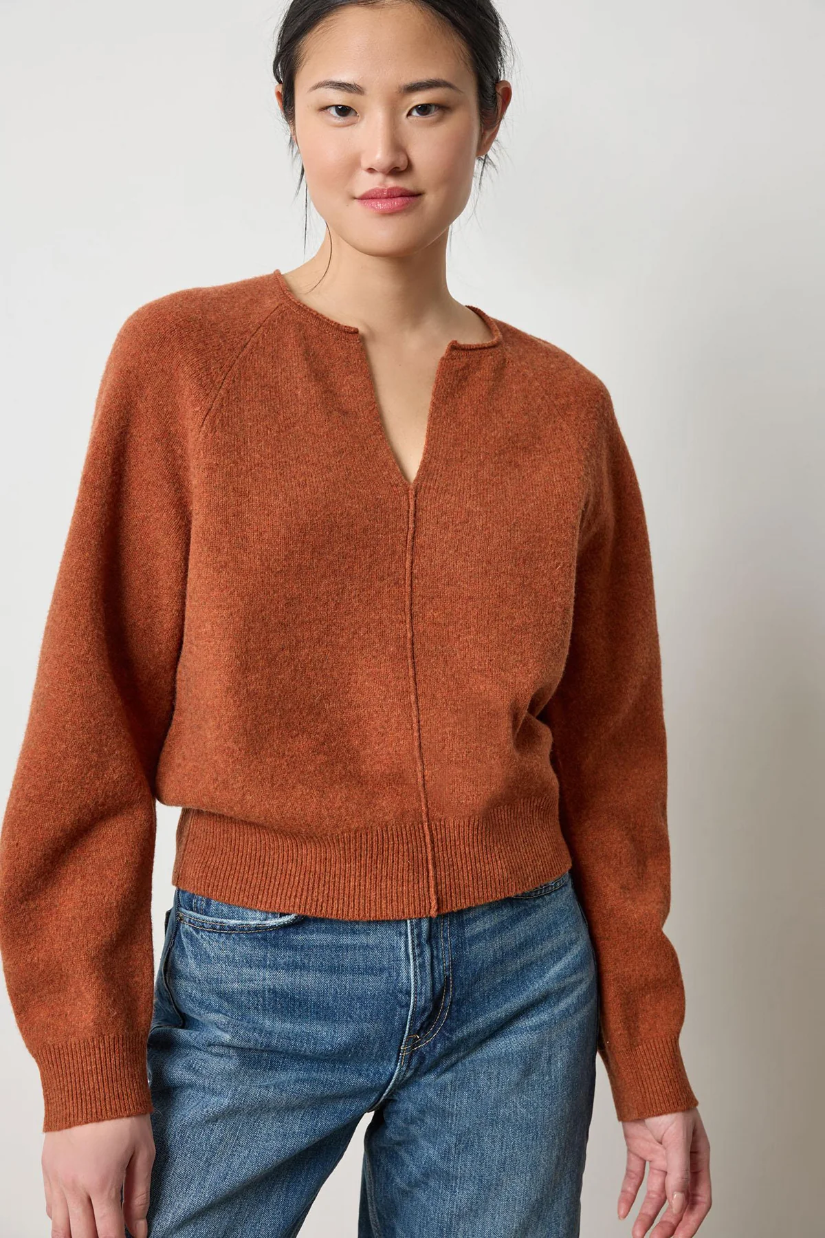 Split Neck Raglan Pullover - Image 2
