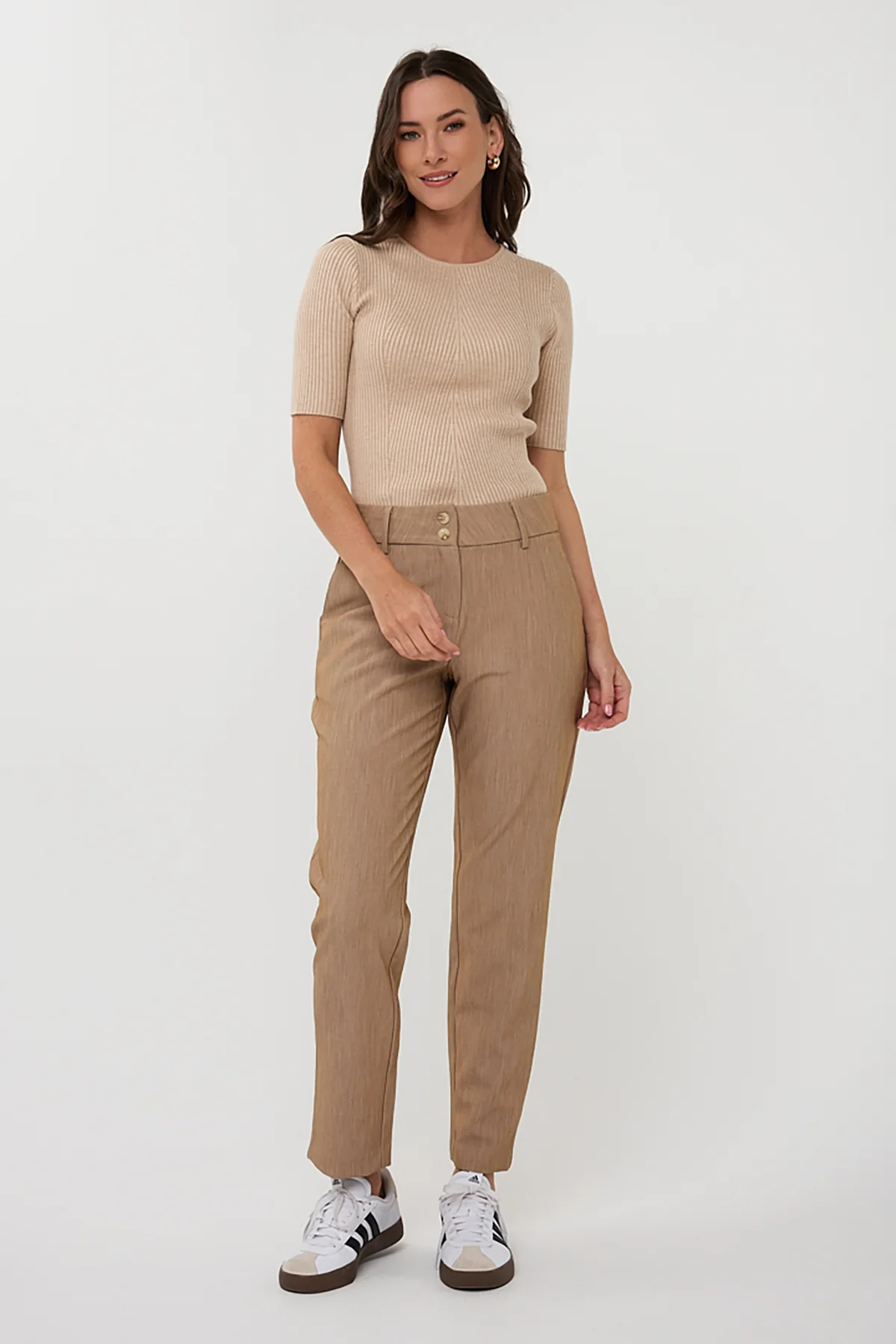 Round Neck Rib Sweater - Image 4