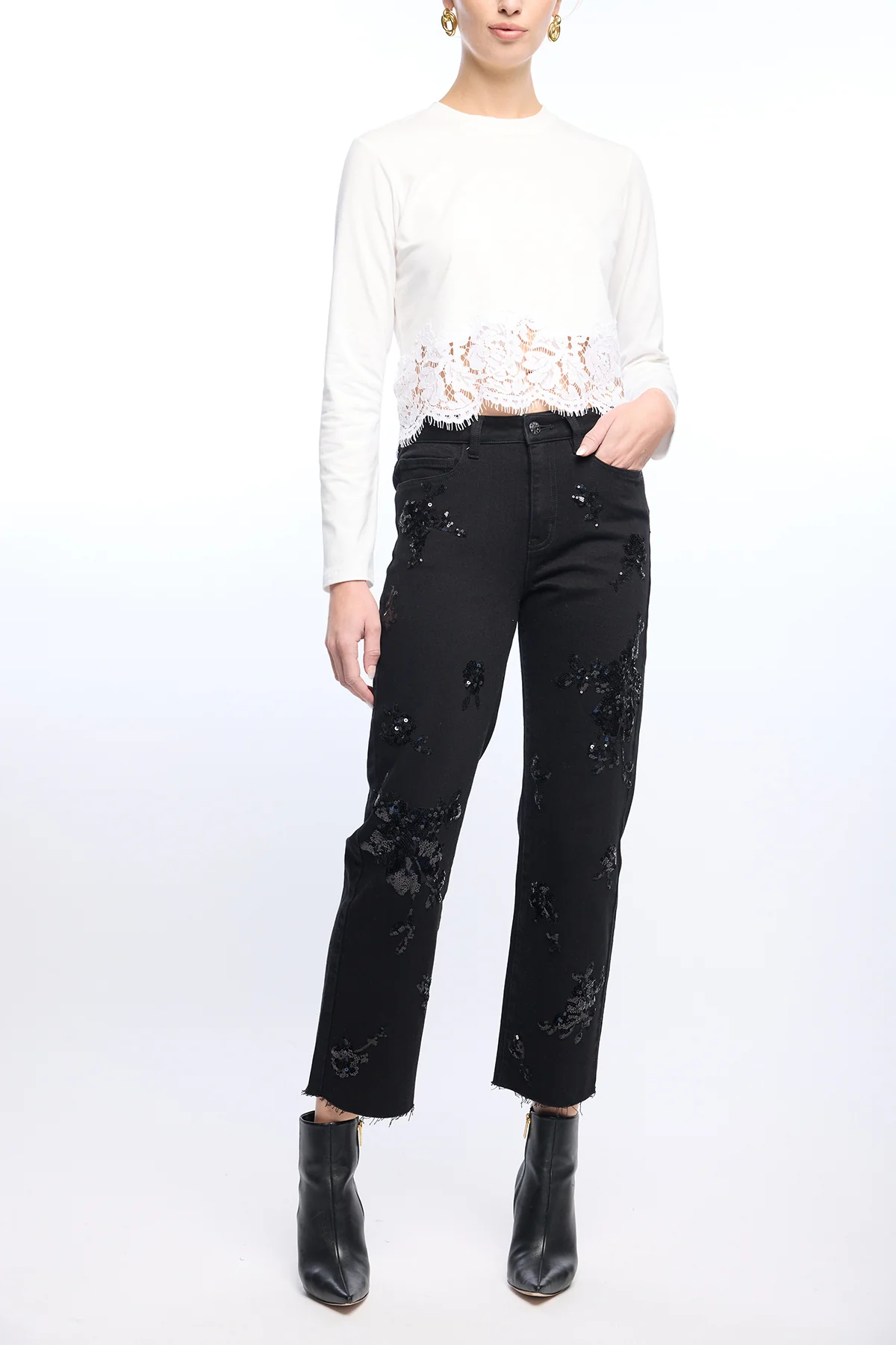 Tabitha Lace Combo Top - Image 2