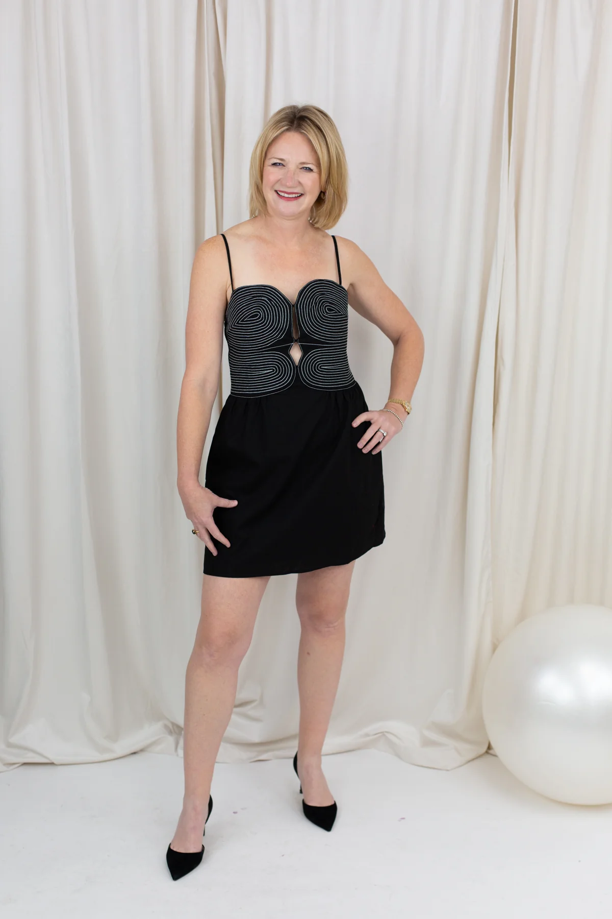 Top Stitch Bustier Sleeveless Dress