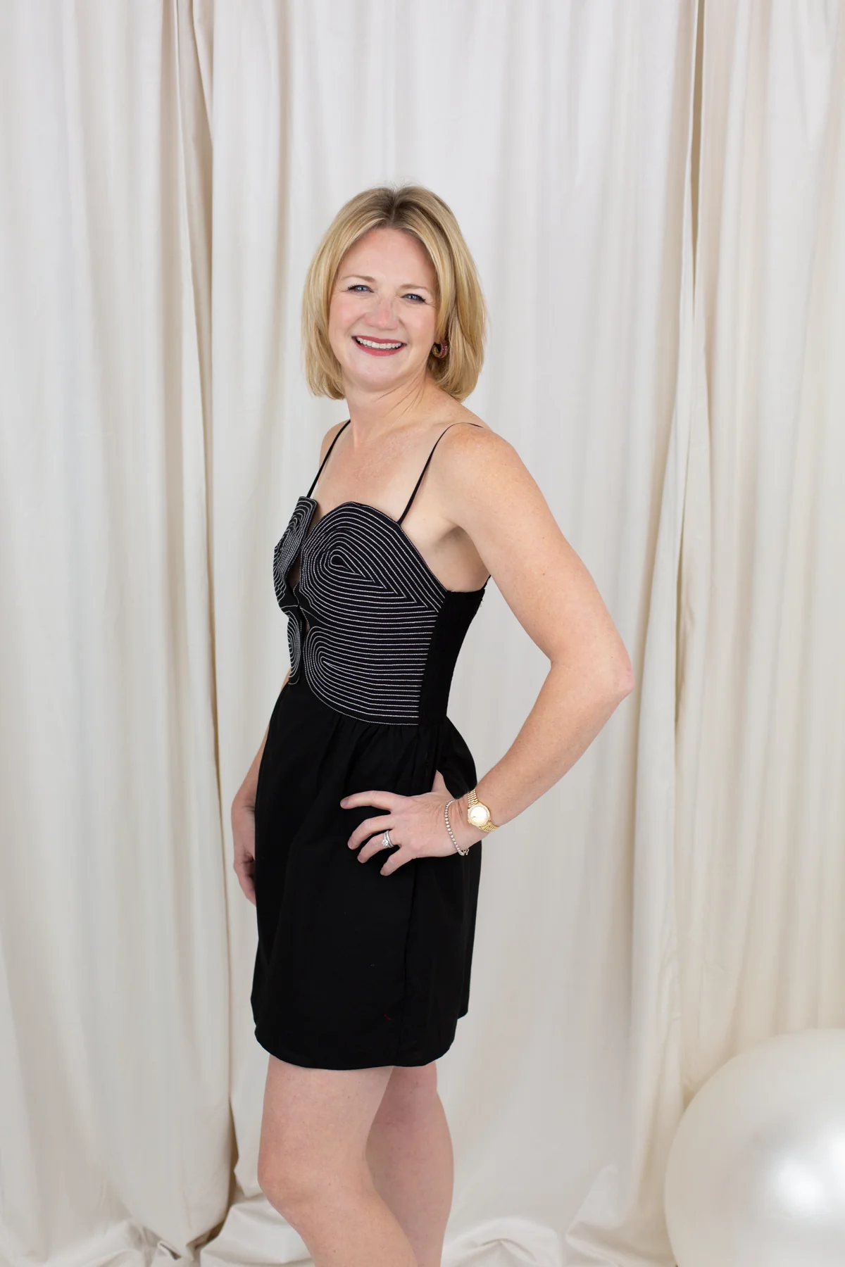 Top Stitch Bustier Sleeveless Dress - Image 2