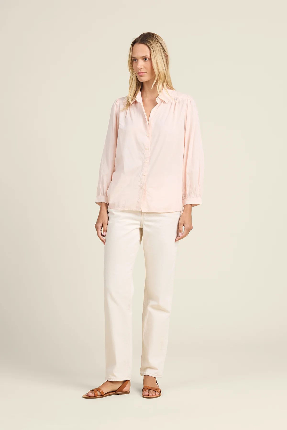 Zola Blouse Pink Micro Stripe - Image 5